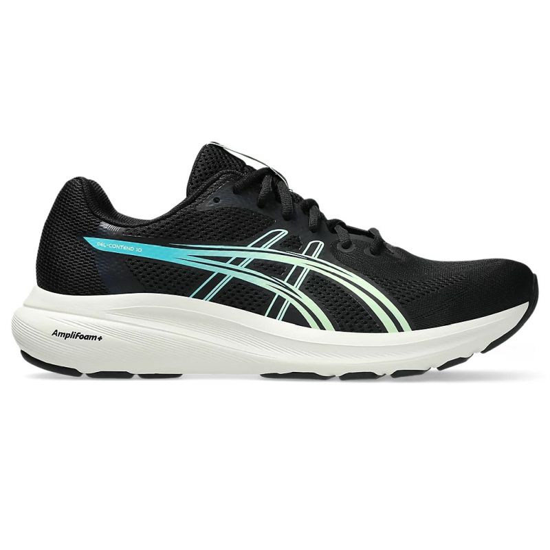 ASICS MEN'S GEL CONTEND 10 BLACK/ILLUMINATE YELLOW RUNNING SHOES