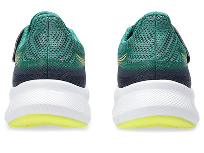 Asics Kid's Patriot 13 Hook N' Loop Midnight/Citron Running Shoes