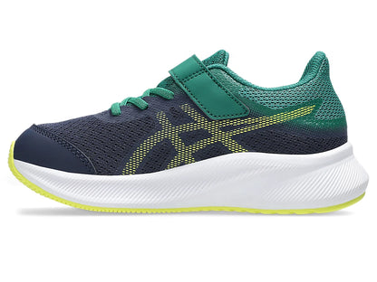 Asics Kid's Patriot 13 Hook N' Loop Midnight/Citron Running Shoes