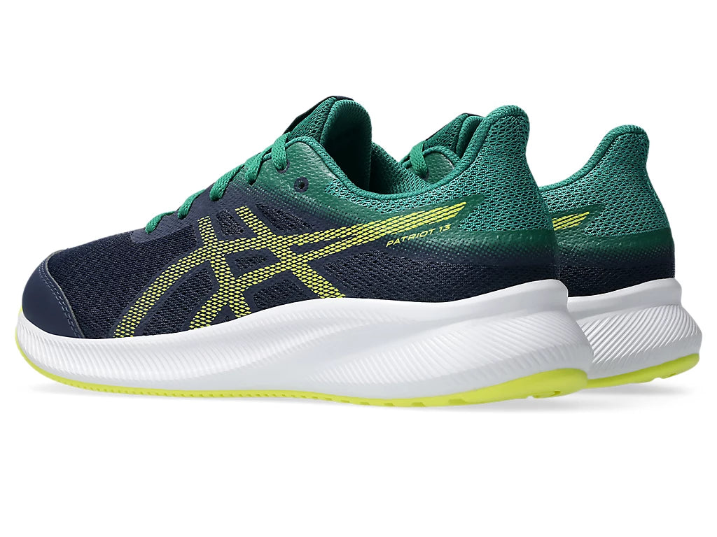 Asics Kid's Patriot 13 Midnight/Citron Running Shoes
