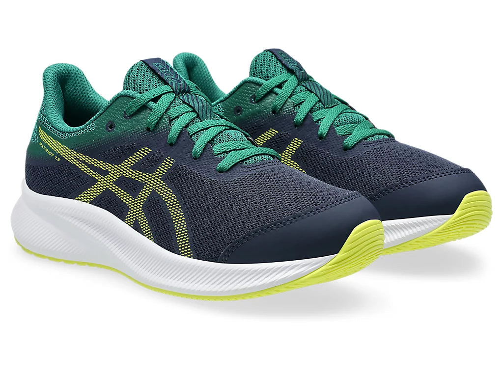 Asics Kid's Patriot 13 Midnight/Citron Running Shoes