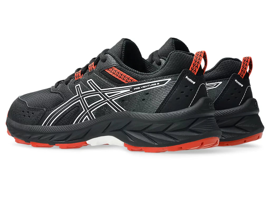 Asics Kid's Venture 9 Black/Red Running Shoes