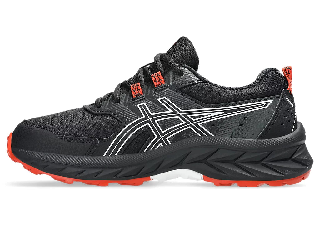 Asics Kid's Venture 9 Black/Red Running Shoes