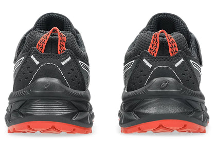 Asics Kid's Venture 9 Hook N' Loop Black/Red Running Shoes