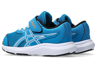 ASICS Kid's CONTEND 9 Hook n' Loop Blue/Cool Grey Running Shoes