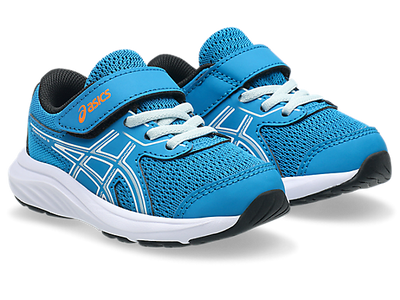 ASICS Kid's CONTEND 9 Hook n' Loop Blue/Cool Grey Running Shoes