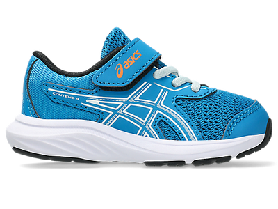 ASICS Kid's CONTEND 9 Hook n' Loop Blue/Cool Grey Running Shoes