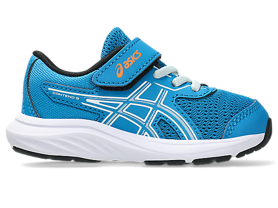ASICS Kid's CONTEND 9 Hook n' Loop Blue/Cool Grey Running Shoes