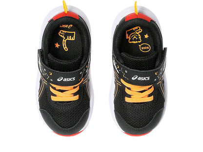 Asics Kid's Contend 9 Hook N' Loop Ts Black/Orange Running Shoes