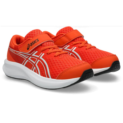 ASICS KID'S HOOK N' LOOP PATRIOT 14 PS ENERGY ORANGE/BLACK RUNNING SHOES