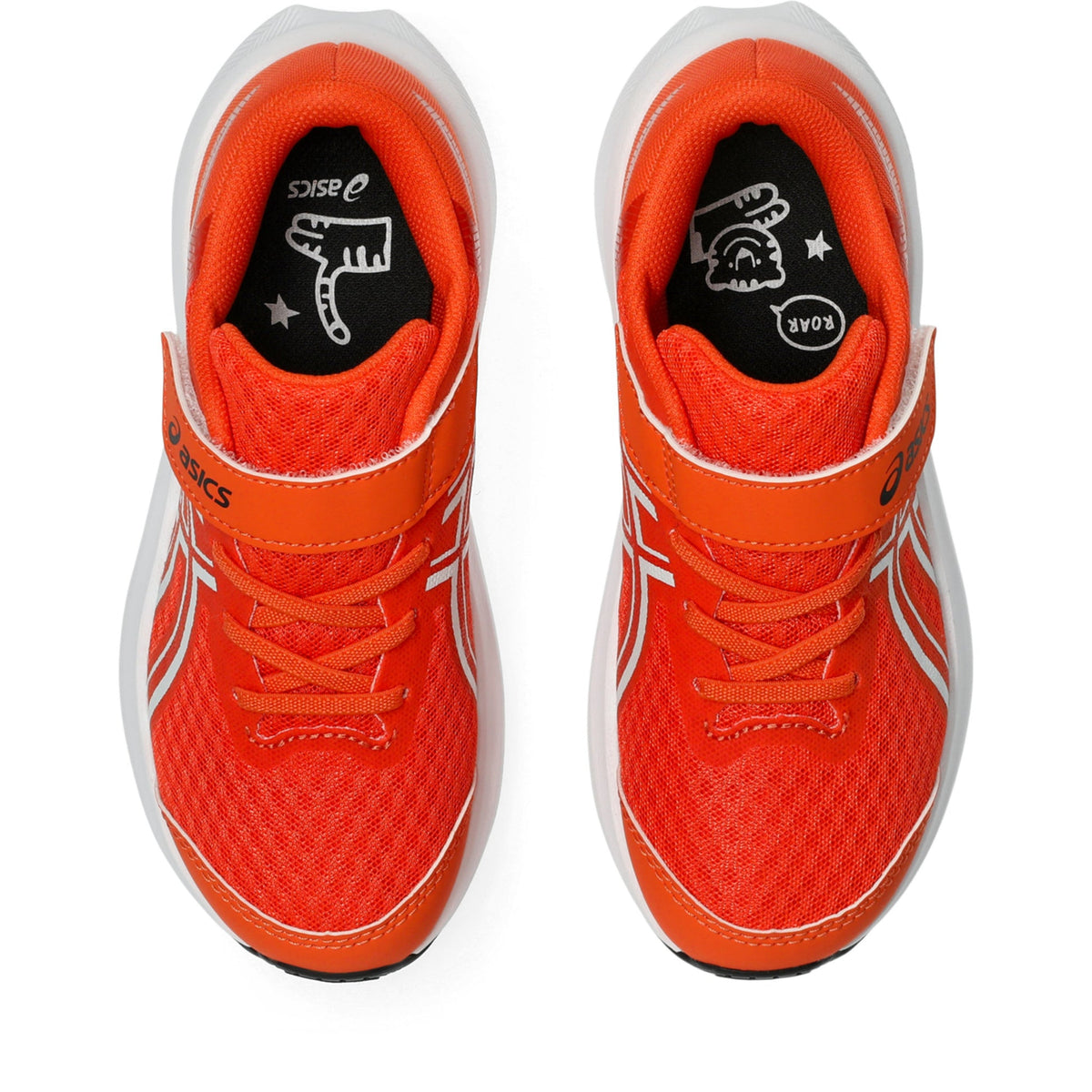 ASICS KID'S HOOK N' LOOP PATRIOT 14 PS ENERGY ORANGE/BLACK RUNNING SHOES
