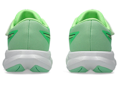 ASICS KID'S PATRIOT 13 PS HOOK N' LOOP GREEN/BLACK RUNNING SHOES