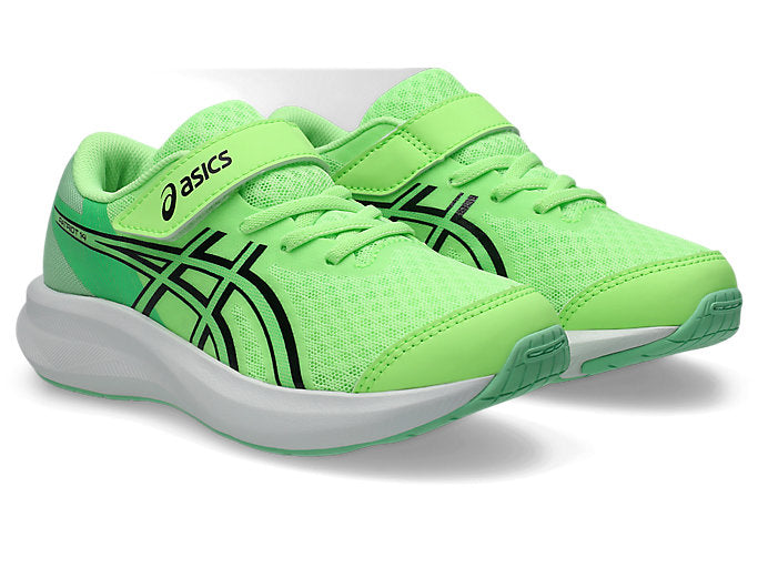 ASICS KID'S PATRIOT 13 PS HOOK N' LOOP GREEN/BLACK RUNNING SHOES