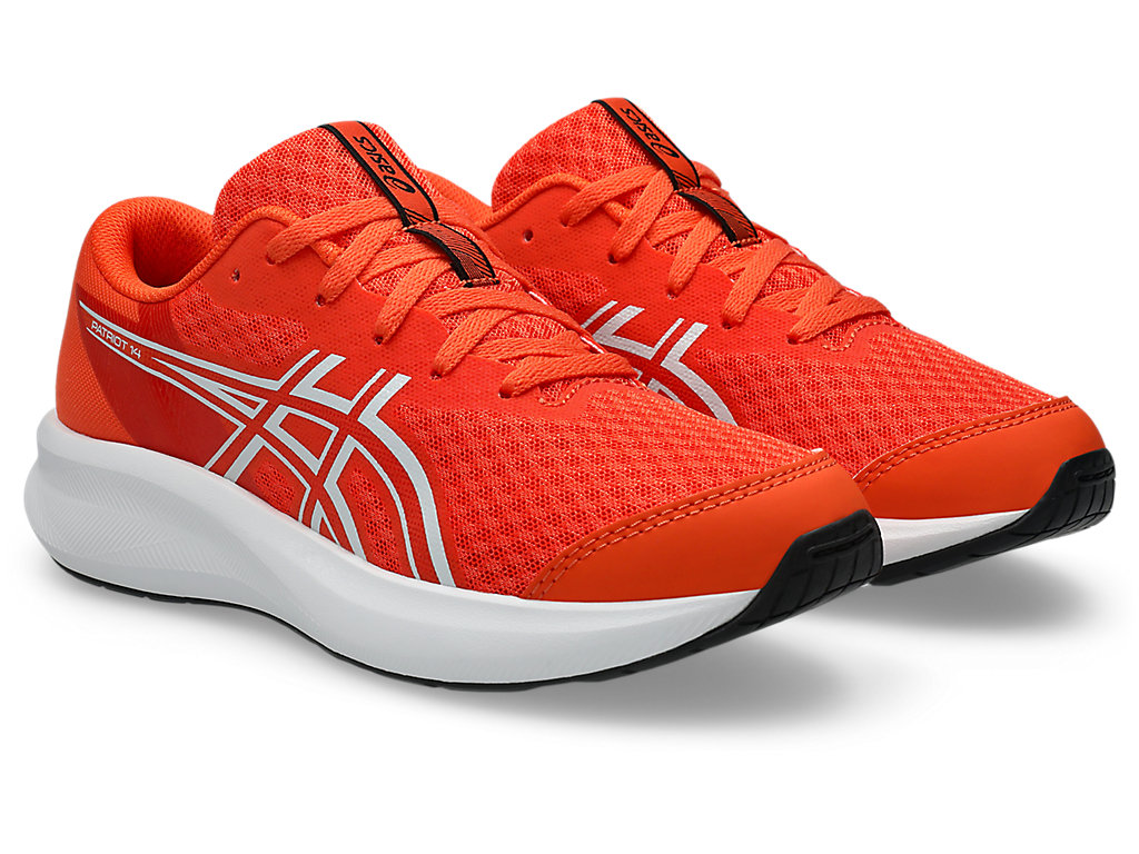ASICS KID'S PATRIOT 14 GS ENERGY ORANGE/BLACK RUNNING SHOES
