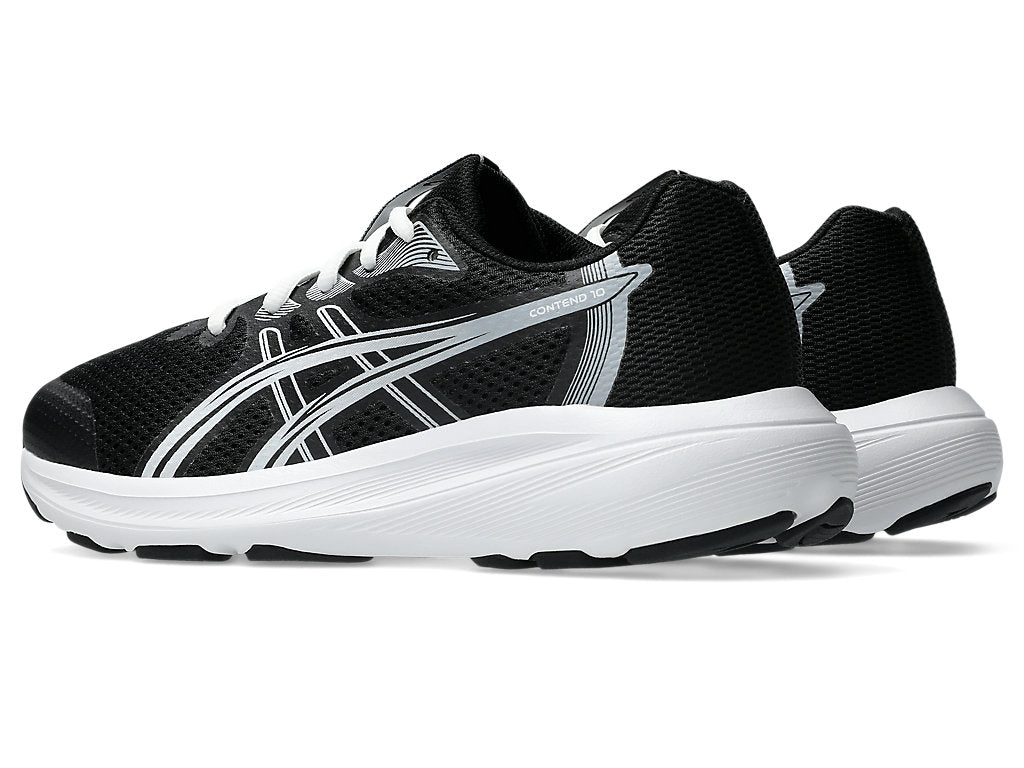ASICS KID'S CONTEND 10 GS BLACK/WHITE RUNNING SHOES