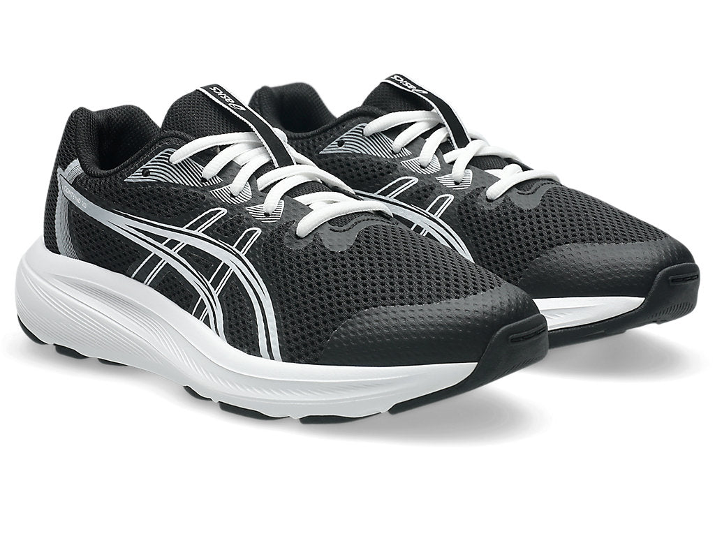 ASICS KID'S CONTEND 10 GS BLACK/WHITE RUNNING SHOES