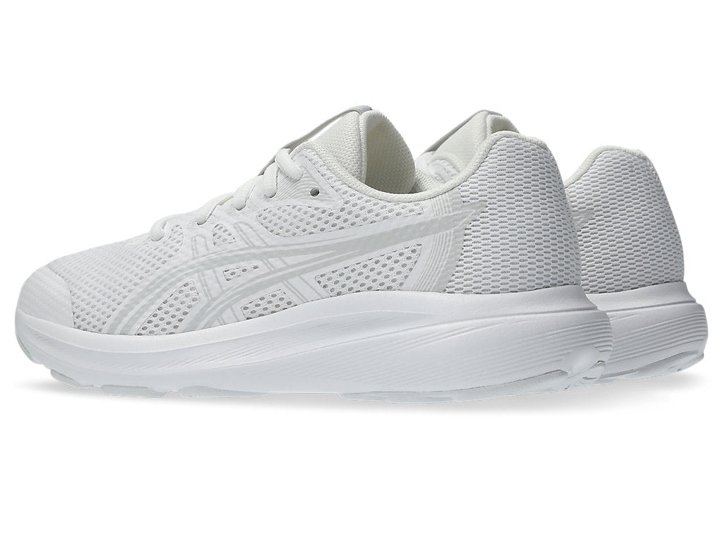 ASICS KID'S CONTEND 10 GS TRIPLE WHITE RUNNING SHOES