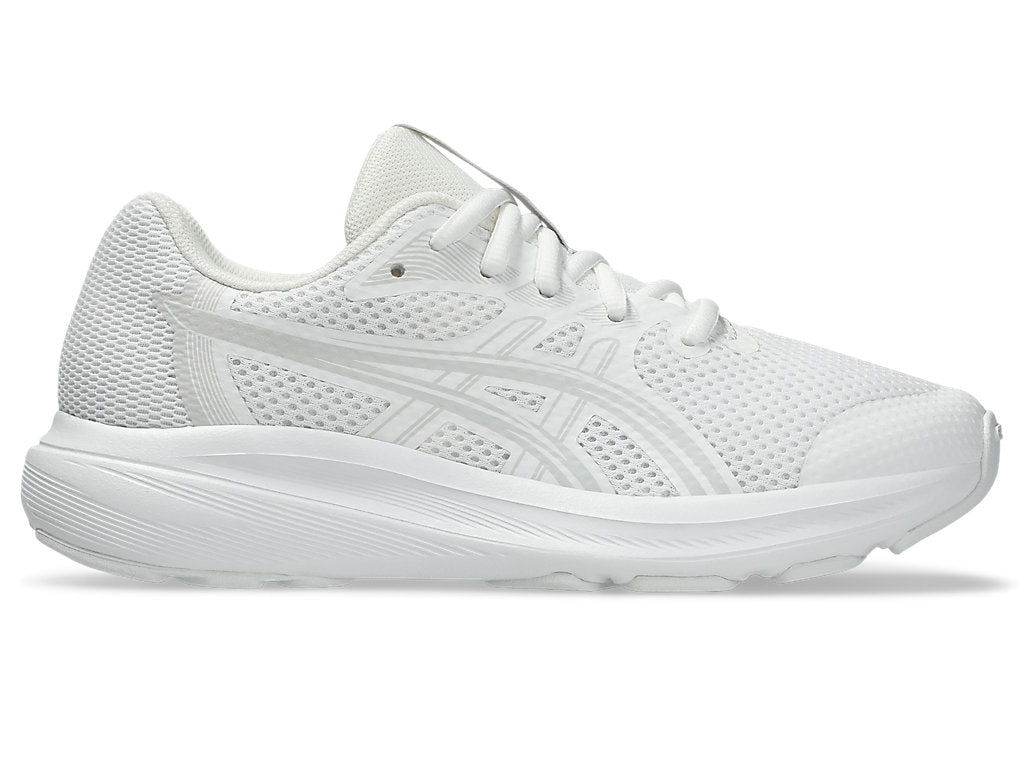 ASICS KID'S CONTEND 10 GS TRIPLE WHITE RUNNING SHOES