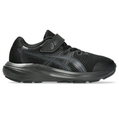 ASICS KID'S HOOK N' LOOP CONTEND 10 TRIPLE BLACK RUNNING SHOES