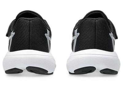 ASICS KID'S HOOK N' LOOP CONTEND 10 BLACK/WHITE RUNNING SHOES