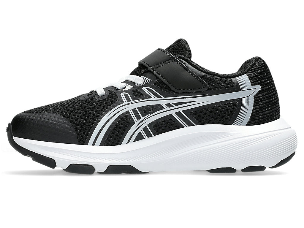 ASICS KID'S HOOK N' LOOP CONTEND 10 BLACK/WHITE RUNNING SHOES