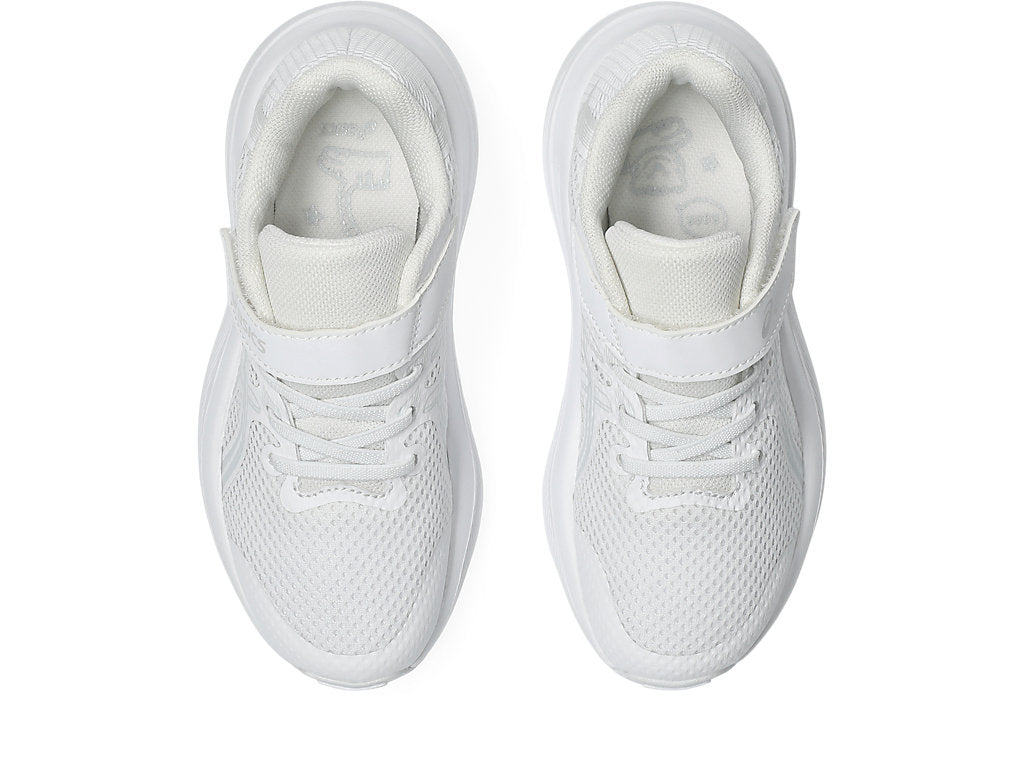 ASICS KID'S HOOK N' LOOP CONTEND 10 TRIPLE WHITE RUNNING SHOES