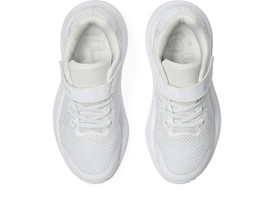 ASICS KID'S HOOK N' LOOP CONTEND 10 TRIPLE WHITE RUNNING SHOES