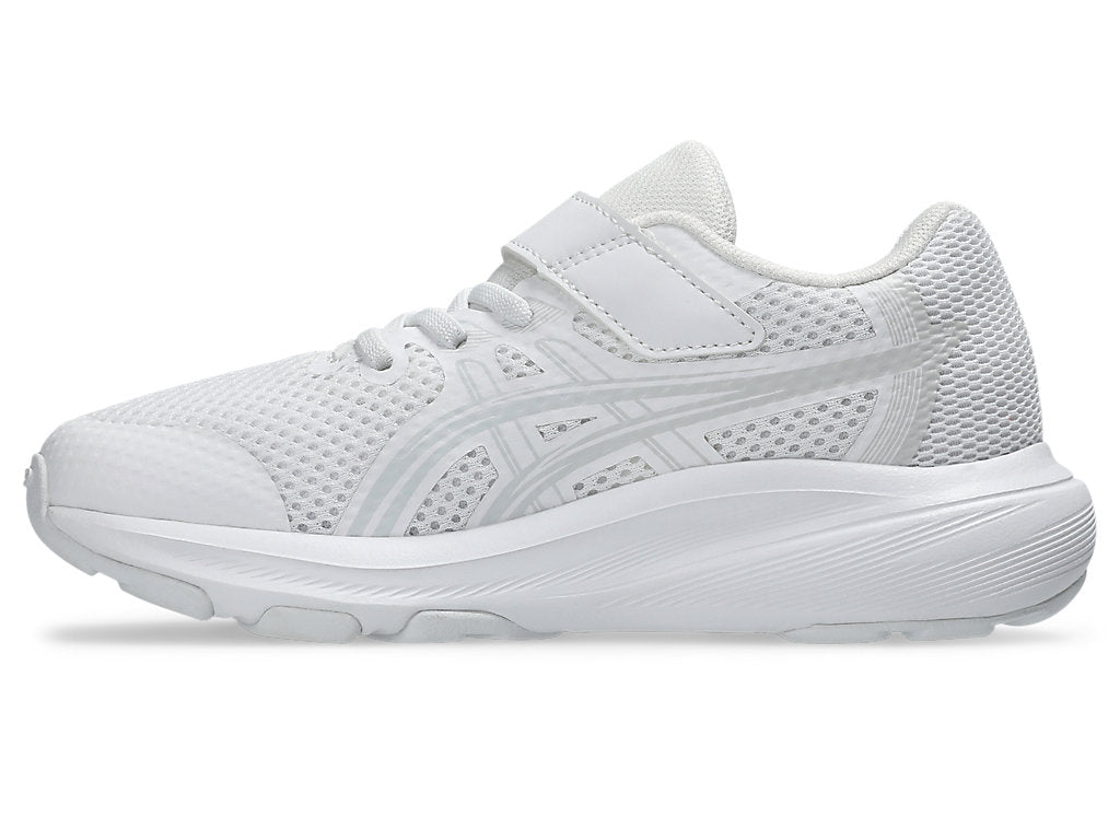 ASICS KID'S HOOK N' LOOP CONTEND 10 TRIPLE WHITE RUNNING SHOES