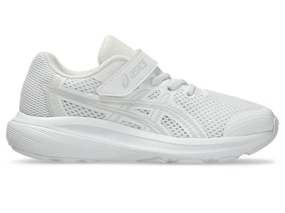 ASICS KID'S HOOK N' LOOP CONTEND 10 TRIPLE WHITE RUNNING SHOES
