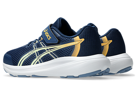 ASICS KID'S CONTEND 10 BLUE/ORANGE RUNNING SHOES