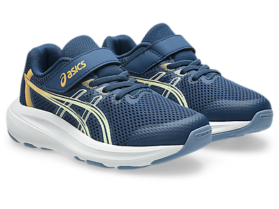 ASICS KID'S CONTEND 10 BLUE/ORANGE RUNNING SHOES