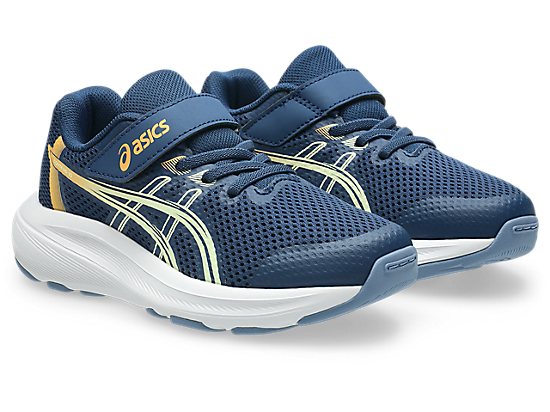 ASICS KID'S CONTEND 10 BLUE/ORANGE RUNNING SHOES