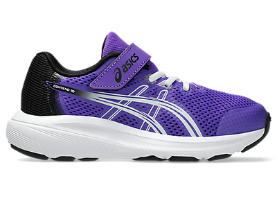 ASICS KID'S HOOK N' LOOP CONTEND 10 PS AMETHYST/BLACK RUNNING SHOES