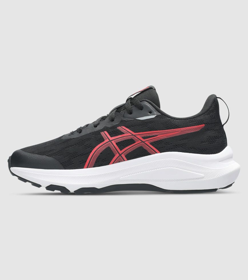 ASICS KID'S GT 1000 14 GS BLACK/RED/WHITE RUNNING SHOES