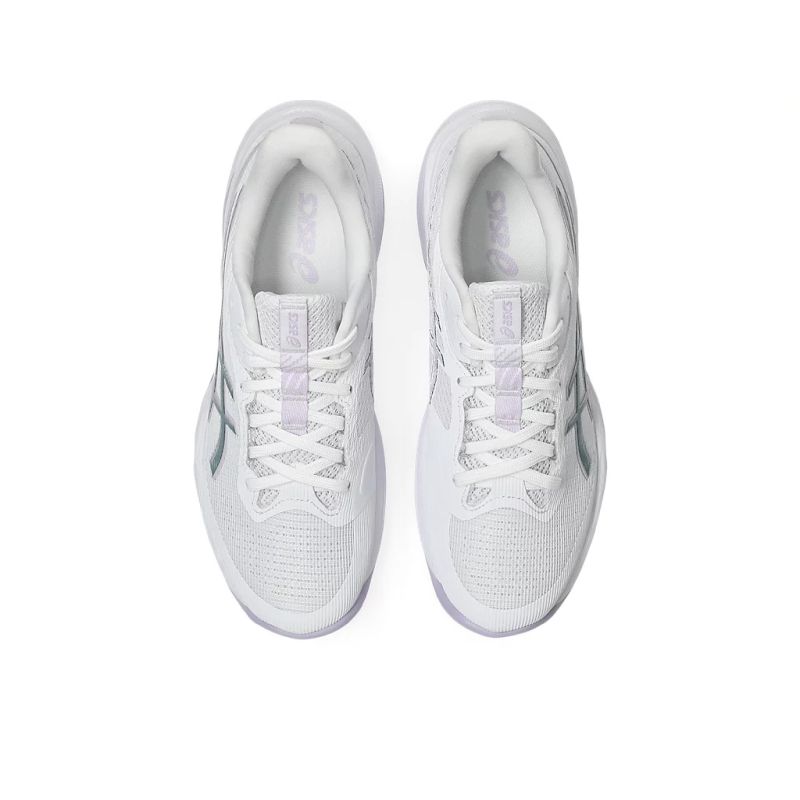 ASICS WOMEN'S NETBURNER BALLISTIC FF 4 WHITE/DAHLIA NETBALL SHOES