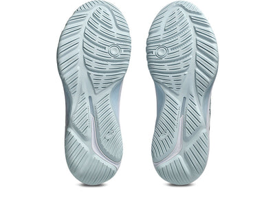 ASICS WOMEN'S GEL NETBURNER 21 WHITE/SKY NETBALL SHOES (WIDTH D)