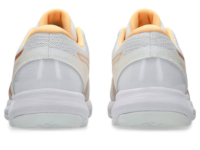 ASICS WOMEN'S GEL NETBURNER ACADEMY 10 WHITE/ROSE GOLD NETBALL SHOES