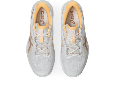 ASICS WOMEN'S GEL NETBURNER ACADEMY 10 WHITE/ROSE GOLD NETBALL SHOES