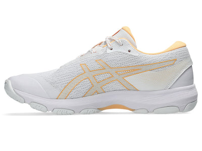 ASICS WOMEN'S GEL NETBURNER ACADEMY 10 WHITE/ROSE GOLD NETBALL SHOES
