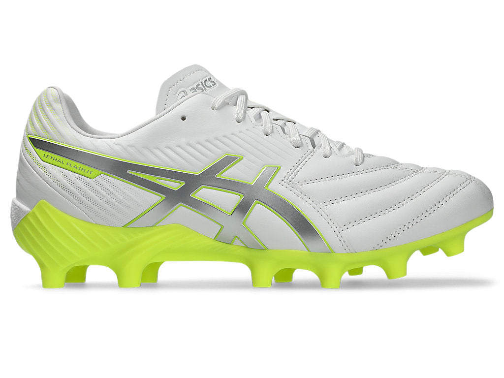 Asics Men's Lethal Flash It 3 White/Silver/Yellow Football Boots
