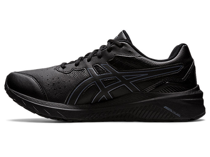 Asics Men's Gt 1000 Leather 2 Triple Black Running Shoes (Width 2e Wide)