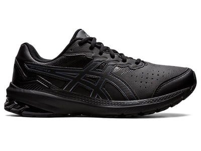 Asics Men's Gt 1000 Leather 2 Triple Black Running Shoes (Width 2e Wide)