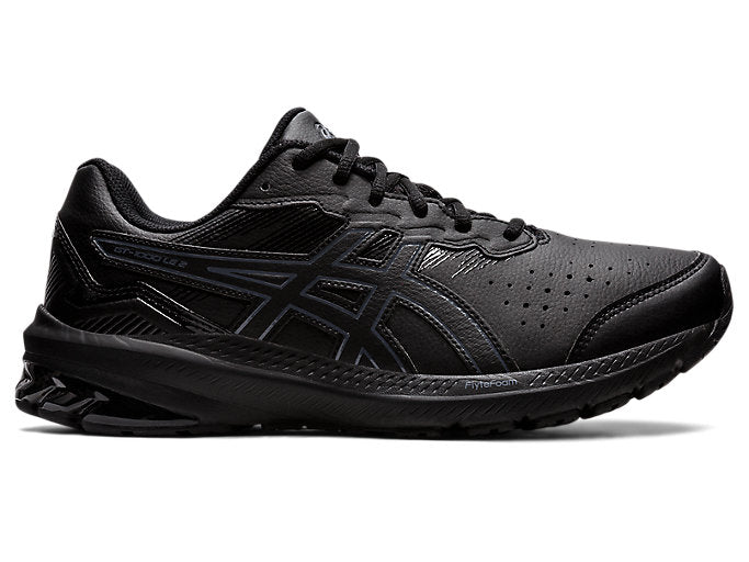 Asics Men's Gt 1000 Leather 2 Triple Black Running Shoes (Width 2e Wide)