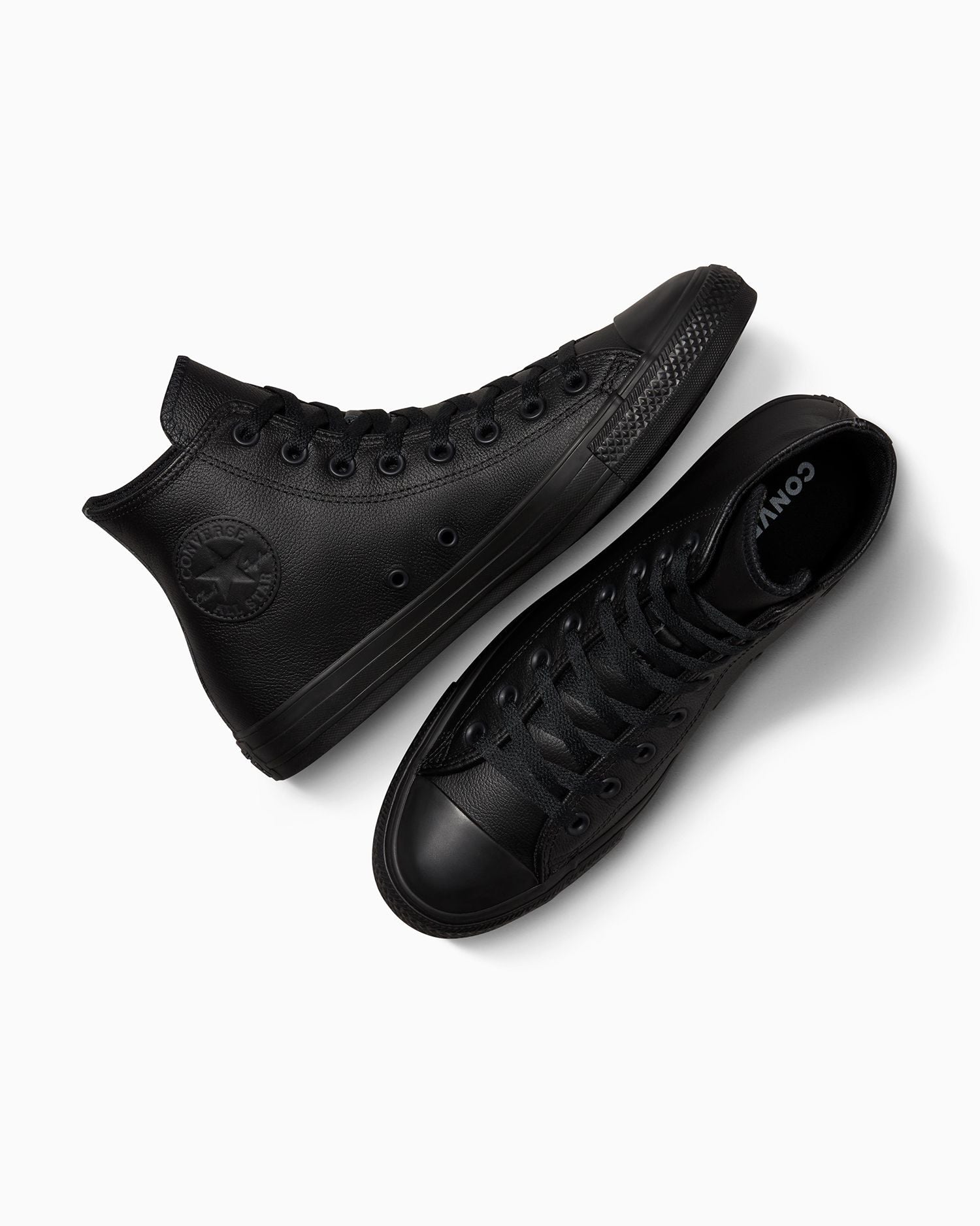 Converse Women's Chuck Taylor All Star High Top Triple Black Leather Shoe