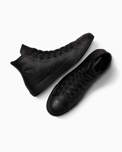 Converse Men's Chuck Taylor All Star High Top Triple Black Leather Shoe