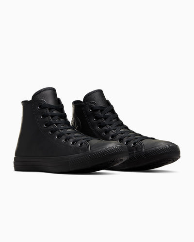 Converse Women's Chuck Taylor All Star High Top Triple Black Leather Shoe
