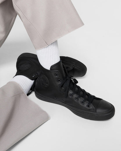 Converse Men's Chuck Taylor All Star High Top Triple Black Leather Shoe