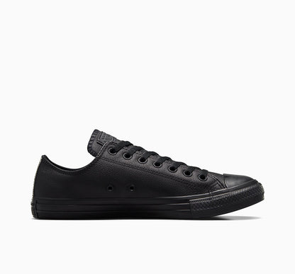 Converse Kids Chuck Taylor All Star Low Top Triple Black Leather Shoe