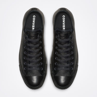 Converse Men's Chuck Taylor All Star Low Top Triple Black Leather Shoe