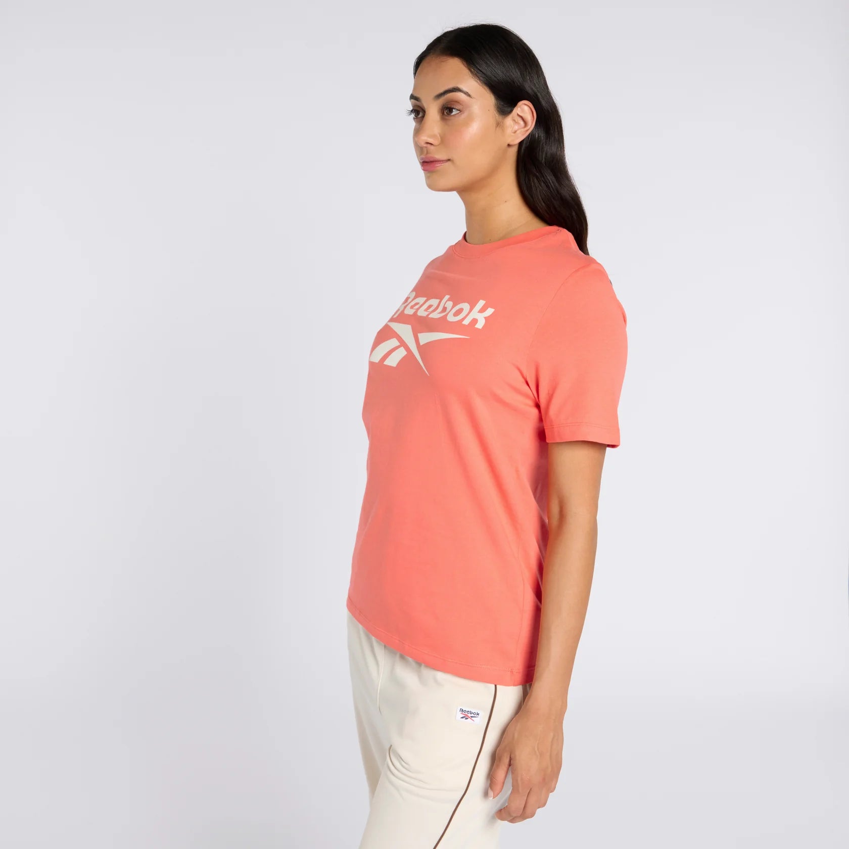 Reebok Women's Identity Big Logo Coral Tee